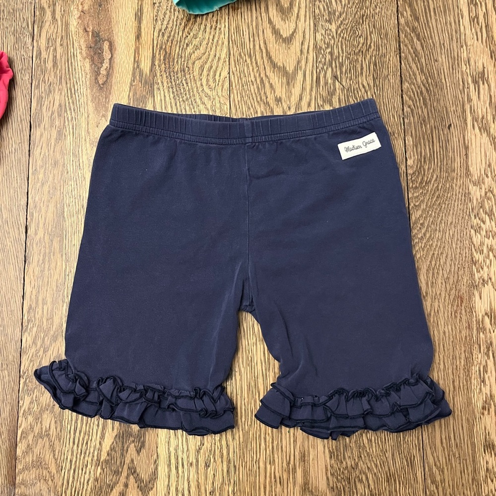 Madison grace Midnight Blue Ruffle Trim Shorts